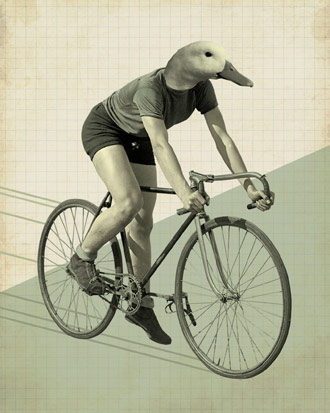 Duck Riding a Bicycle